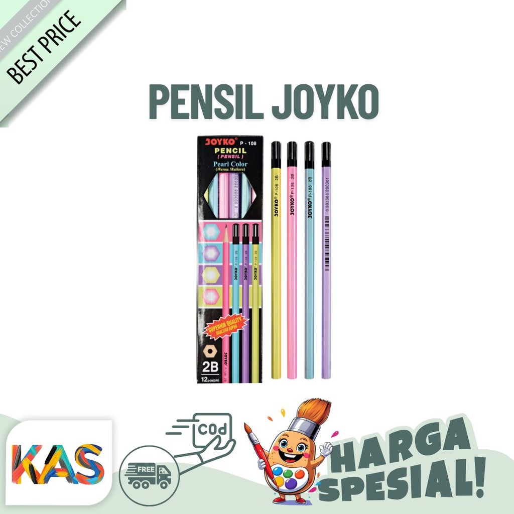 

Pensil / Pencil 2B Joyko P-108 (Lusinan)