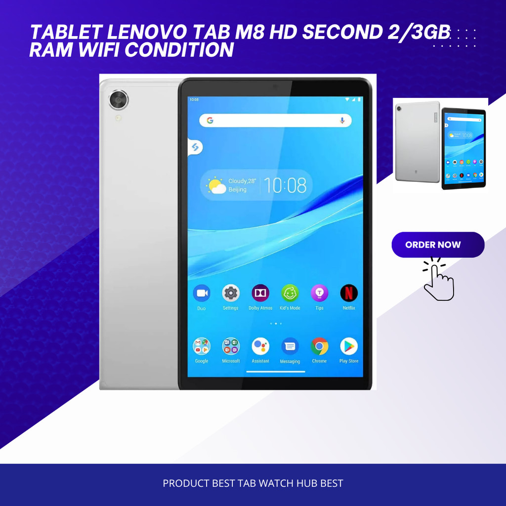 Tablet Lenovo Tab M8 HD Second Ram 2/3GB  Wifi Only  Condition