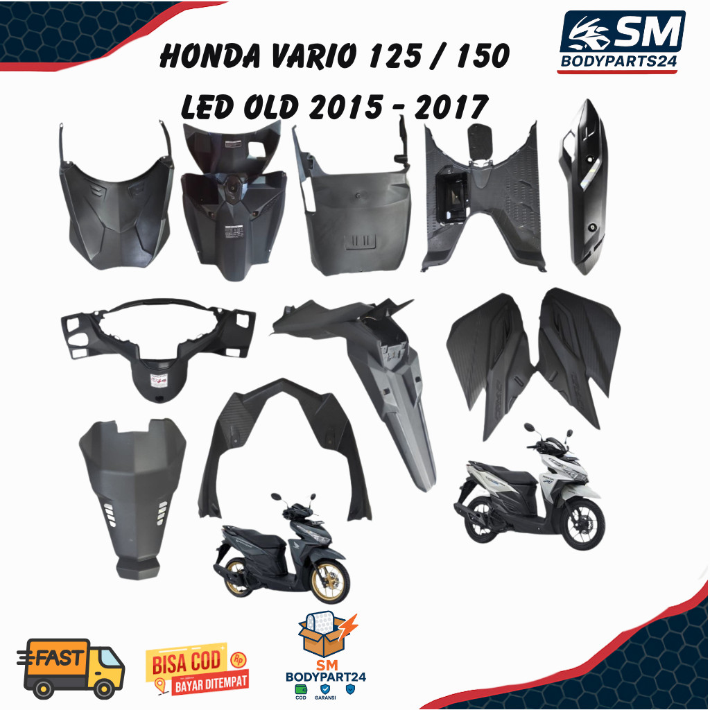 TERMURAH  Cover Body Full Kasar Set Honda Vario 125 150 LED Old Vario 125 150 Lama 2015 2016 2017
