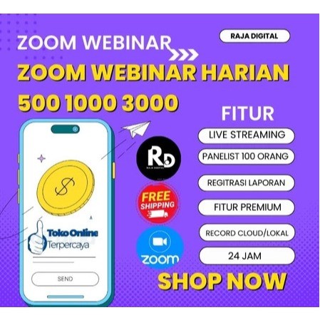 Sewa Zoom Webinar Seharian 500 1000 3000 5000 & 10000 Peserta Unlimited Durasi Full Garansi