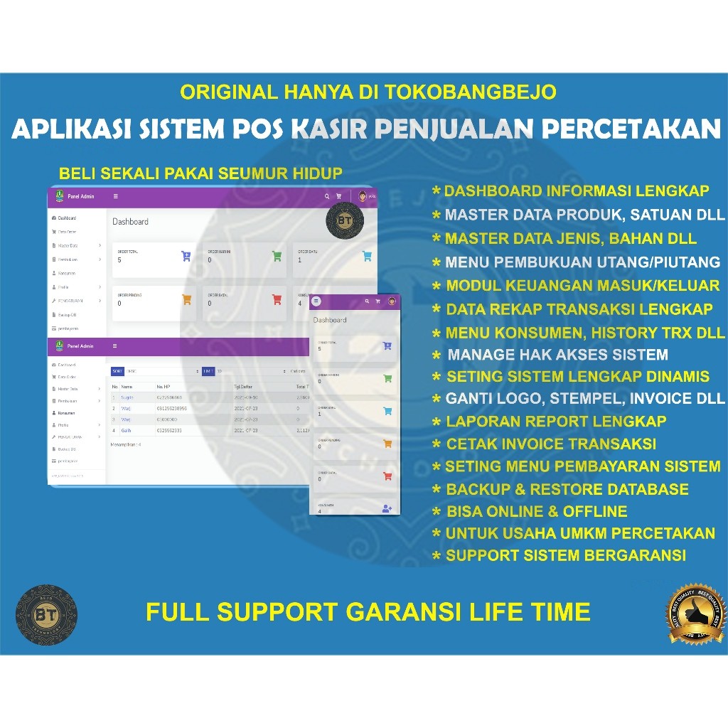 POS PERCETAKAN | APLIKASI KASIR PERCETAKAN LENGKAP GARANSI SEUMUR HIDUP SIAP PAKAI
