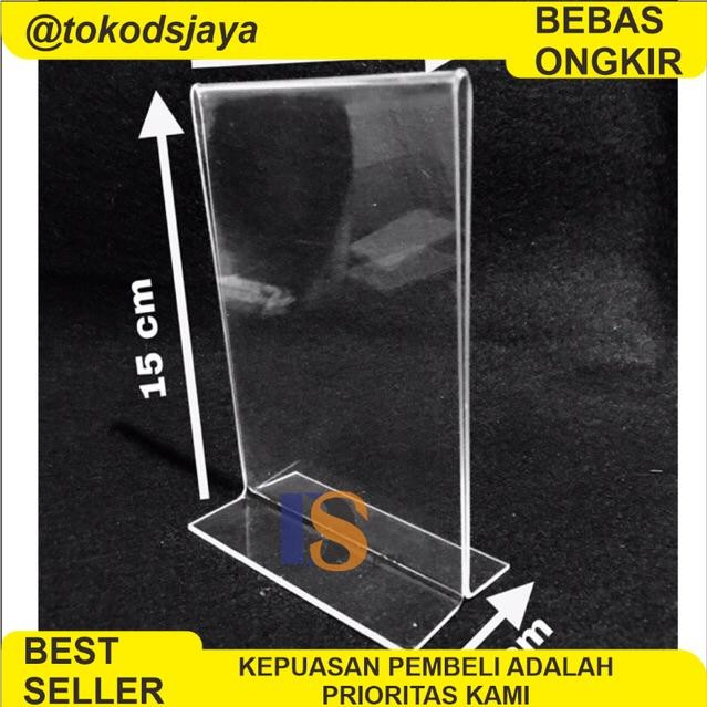 

PROMO A6 PT - Akrilik Tempat Barcode/Qris/Brosur/Nomor Meja [ 15 x 10 cm ] Tebal 2mm Acrylic Stand - A6 PT