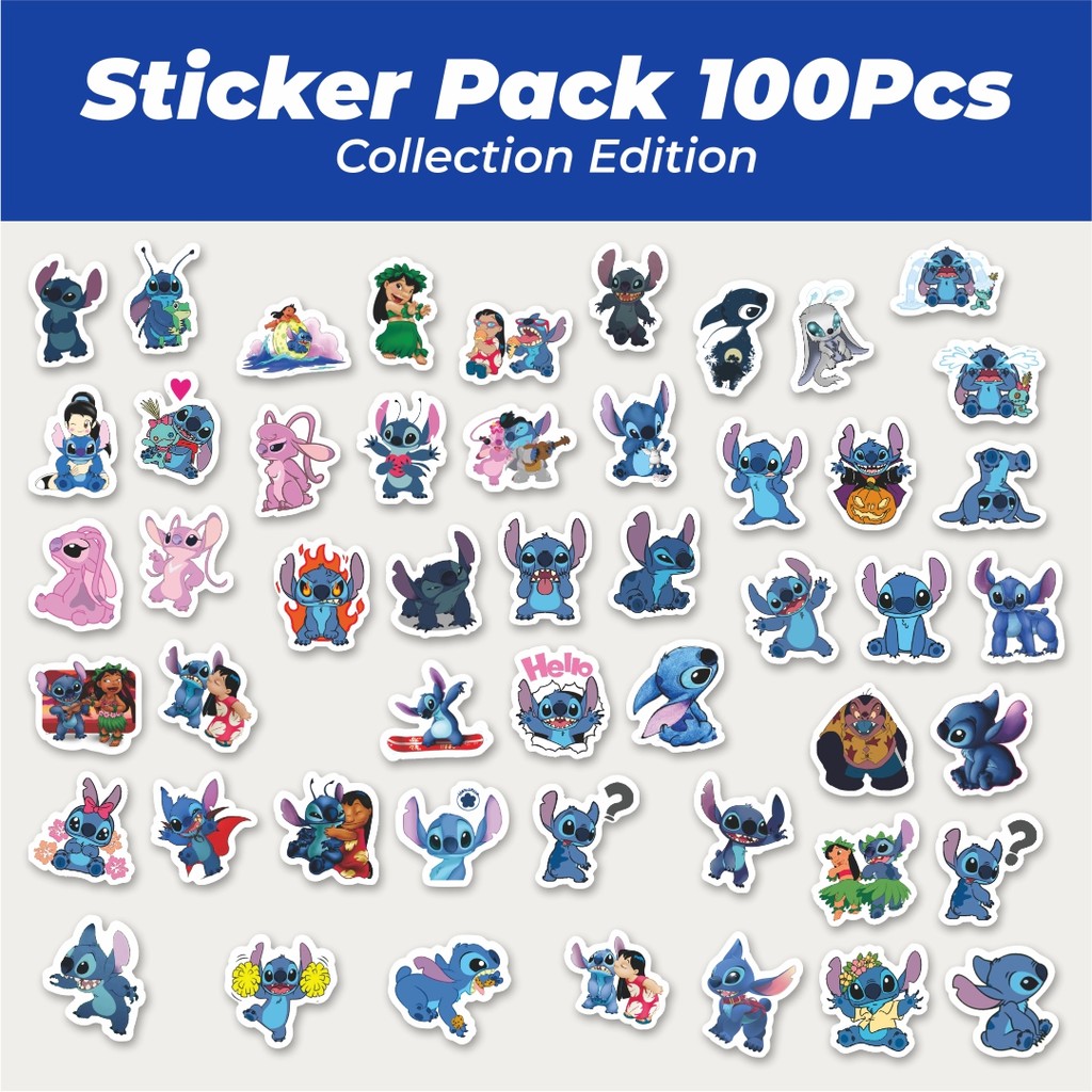 

Hot Stiker Kartun Lilo & Stitch Stiker Lucu Anti Air Stikers Berperekat Waterproof Sticker Decal Buat Motor Helm Buku Journal Koper Casing HP Laptop Botol Minum
