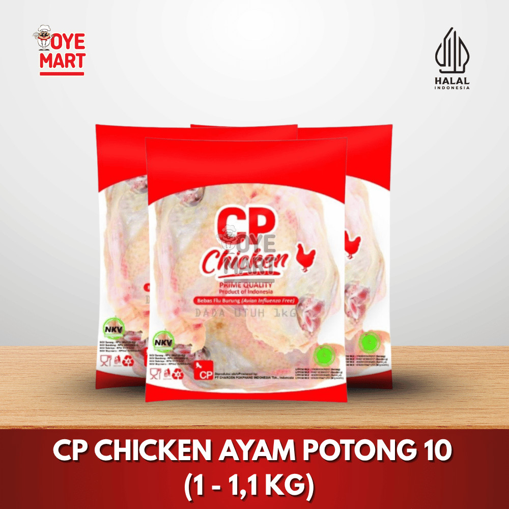 

CP CHICKEN AYAM POTONG (1-1,1 KG) / AYAM POTONG BEKU HALAL