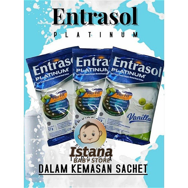 

Entrasol Platinum Susu Tulang Kemasan Sachet 57gram Untuk Tulang Lansia Susu Protein Istana Baby