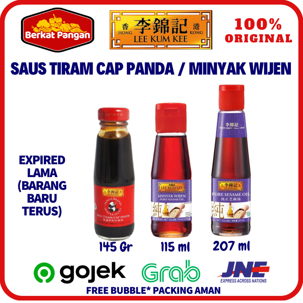 

Lee Kum Kee Saus Tiram Cap PANDA / Lee Kum Kee Minyak Wijen Murni Pure Sesame Oil