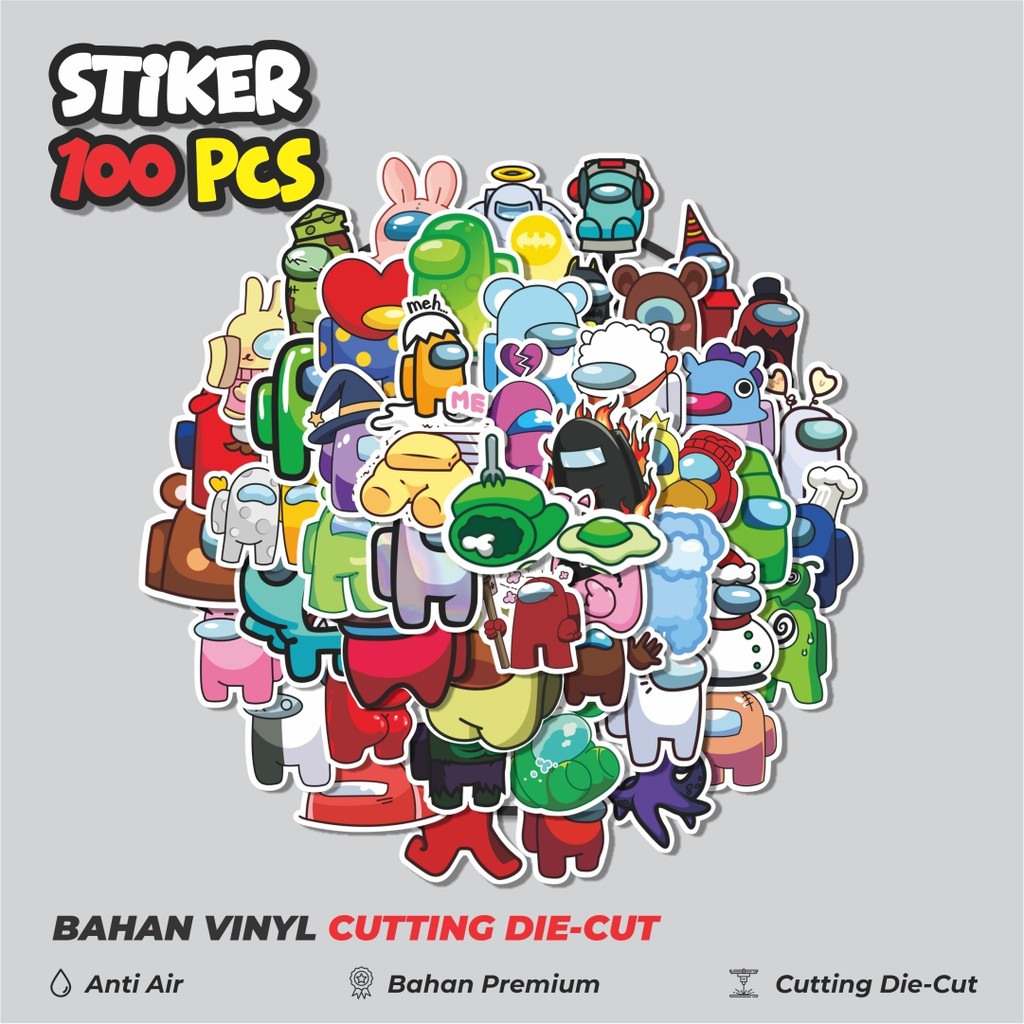 

Terbaru! 50 pcs Stiker Kartun Game Among Us Dekorasi Lucu Kreatif untuk Notebook, Skateboard, HP