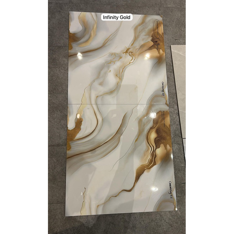 BUPESHOP Granit 60x60 Kilap Amadeo Infinity Gold Motif Marmer Emas Mewah