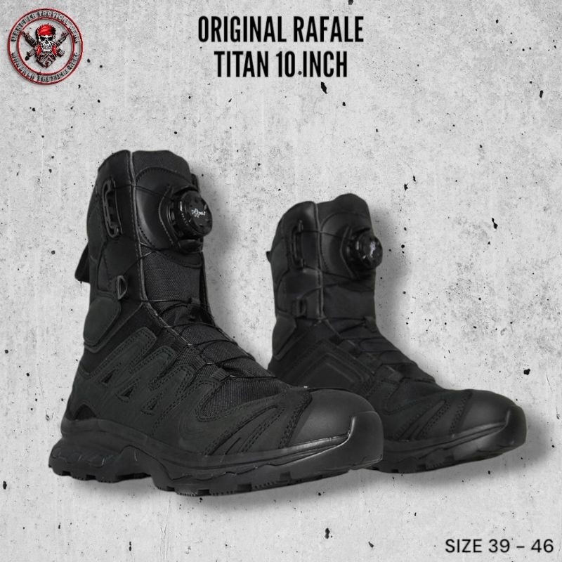 Sepatu pdl Tactical Rafale original taliputar hitam 10inci