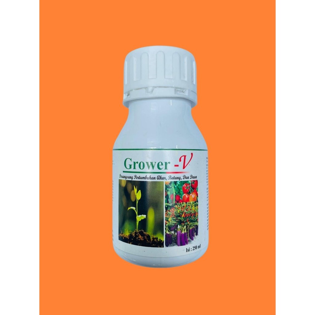 Pupuk Perangsang Pertumbuhan akar batang dan daun GROWER V berat isi 250 ml