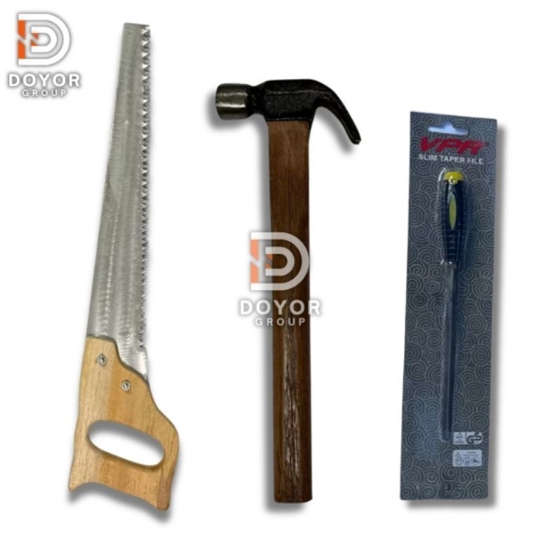 Paket Hemat Gergaji + Palu + Kikir Dijamin Tajam dan Kuat Kwalitas Import Kualitas Bagus