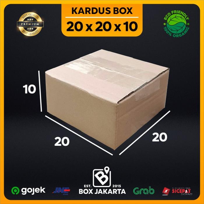

KARDUS BOX uk 20x20x10 CM Kotak Packaging Corrugated SHEET POLOS