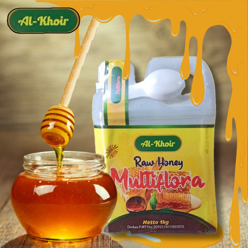 

Madu manis hutan Kalimantan Raw Honey Multiflora 1kg al-khoir