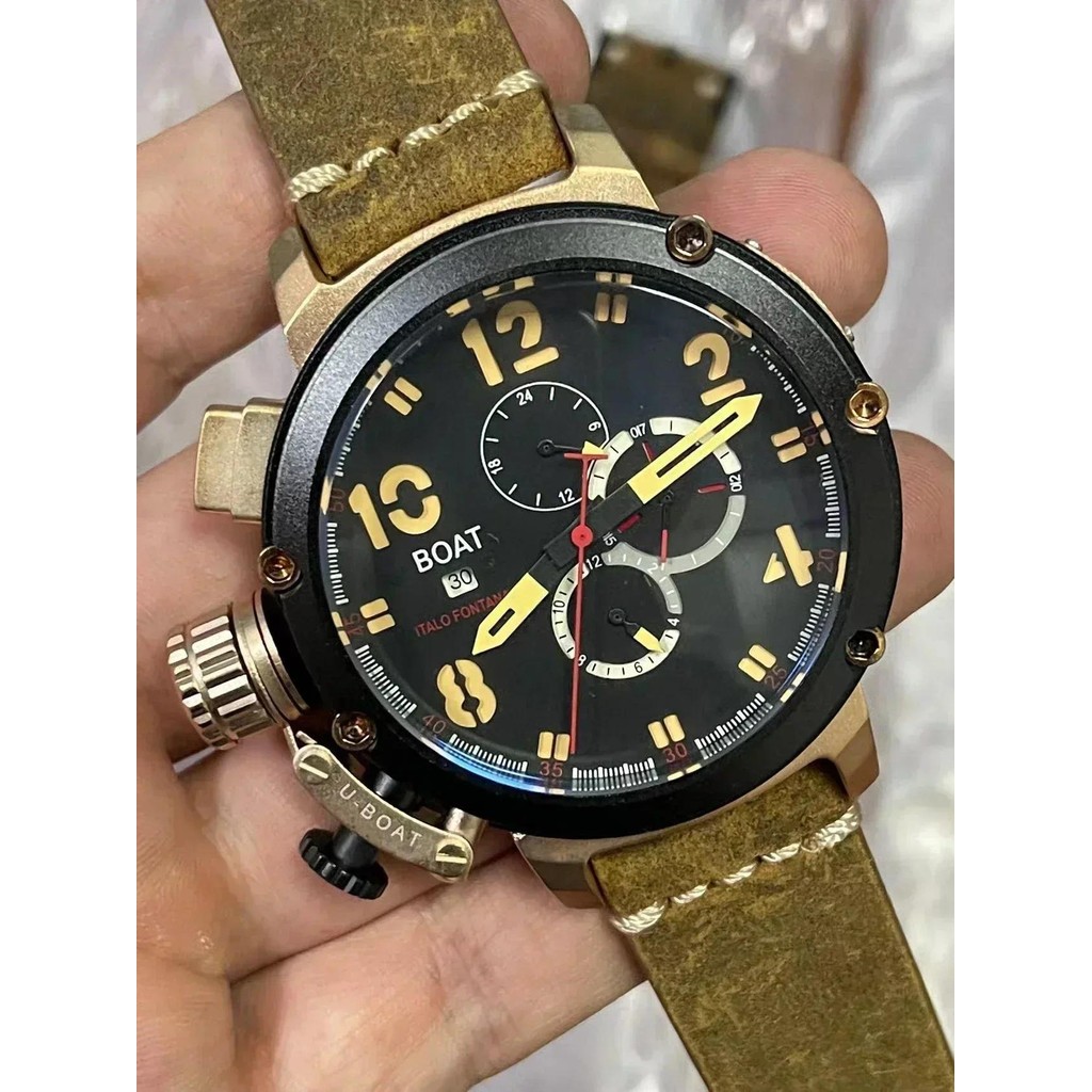 New High-Grade Sport Mens Brown Boat U51 Wristwatch Automatic Mechanical U Watch Relogio Masculino B