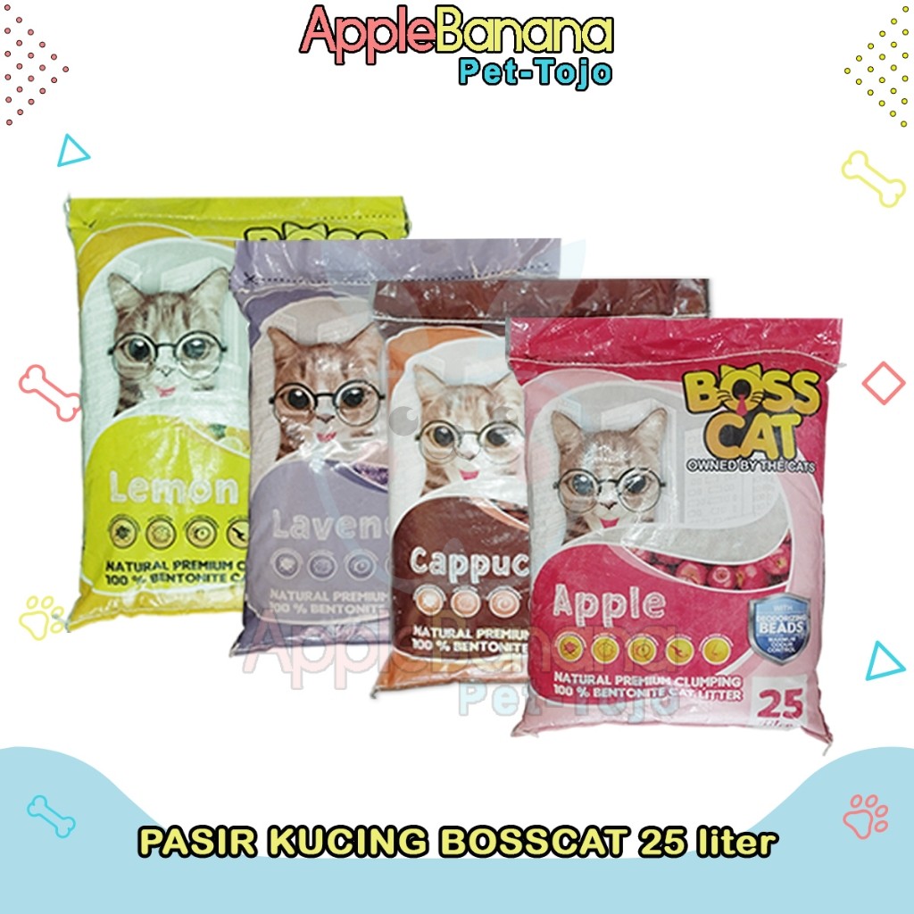 Pasir Kucing Boss cat 25L/20kg | Pasir Kucing Gumpal Wangi Boss Cat 25 L / 20 kg