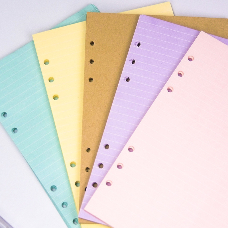 

40 Sheets Kawaii A5 A6 Loose Leaf Notebook Refill Spiral Binder Index Paper Inner Pages Daily Planner Line Grid Blank Agenda