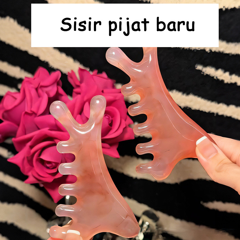 Sisir Pijit Terapi / Gua Sha Wajah & Kepala / Alat Totok Wajah