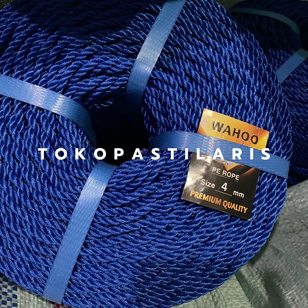 

Tali Tambang Plastik PE 4mm MURAH +/- 200 MTR (1 Roll)