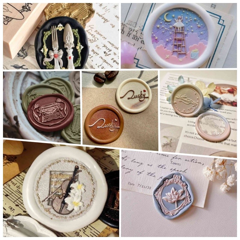 

Fire Seal Seal Head Stamp Fine Carving Lucky Starpick Snail Bread Cabinet Cotton Lamb Copperhead Hand-Stamped Envelope Diy Toy