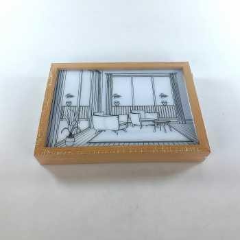 Lukisan Cahaya Lampu Meja Hias 3D Foto Light Painting Lukisan Lampu Led kreatif 3 Warna - Seaside