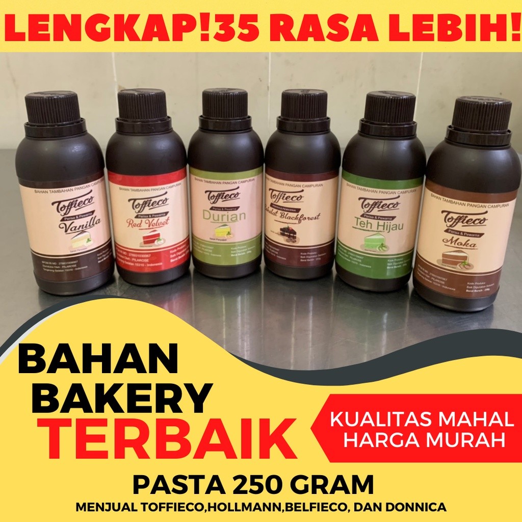 

Pasta Perisa TOFFIECO 250 Gram Terlengkap! 39 Rasa!