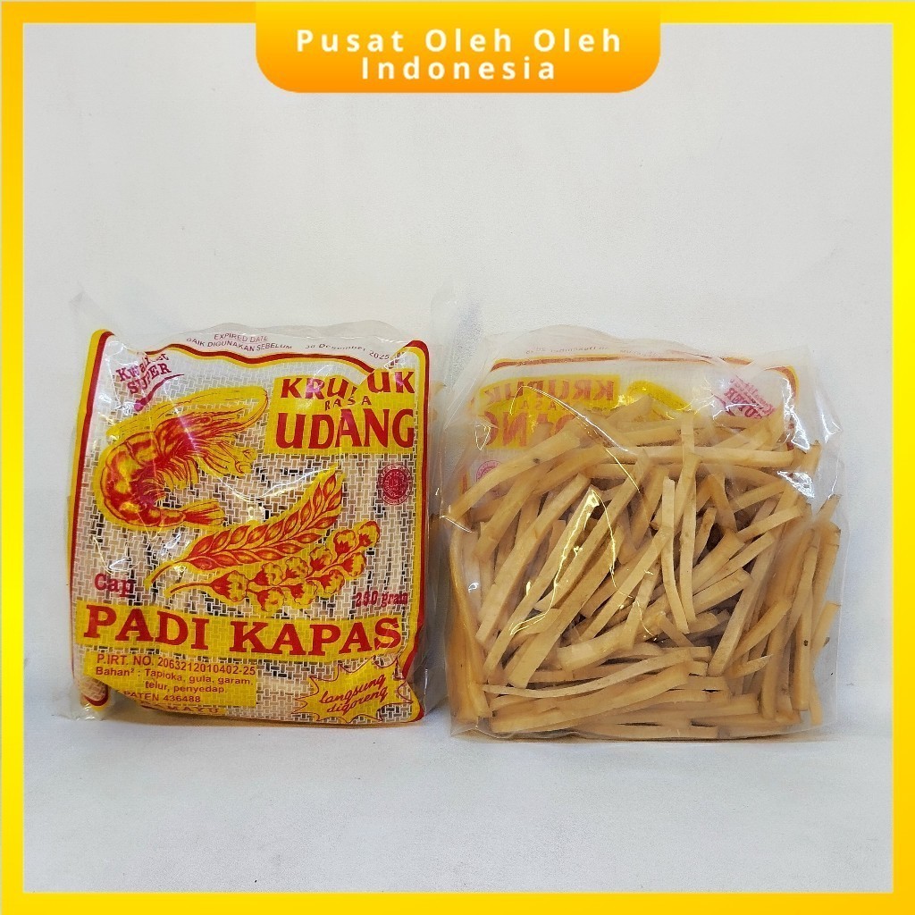 

Kerupuk Udang Stik Stick Kancing Besar Cap Padi Kapas Krupuk Oleh Oleh Khas Indramayu Cirebon Asli