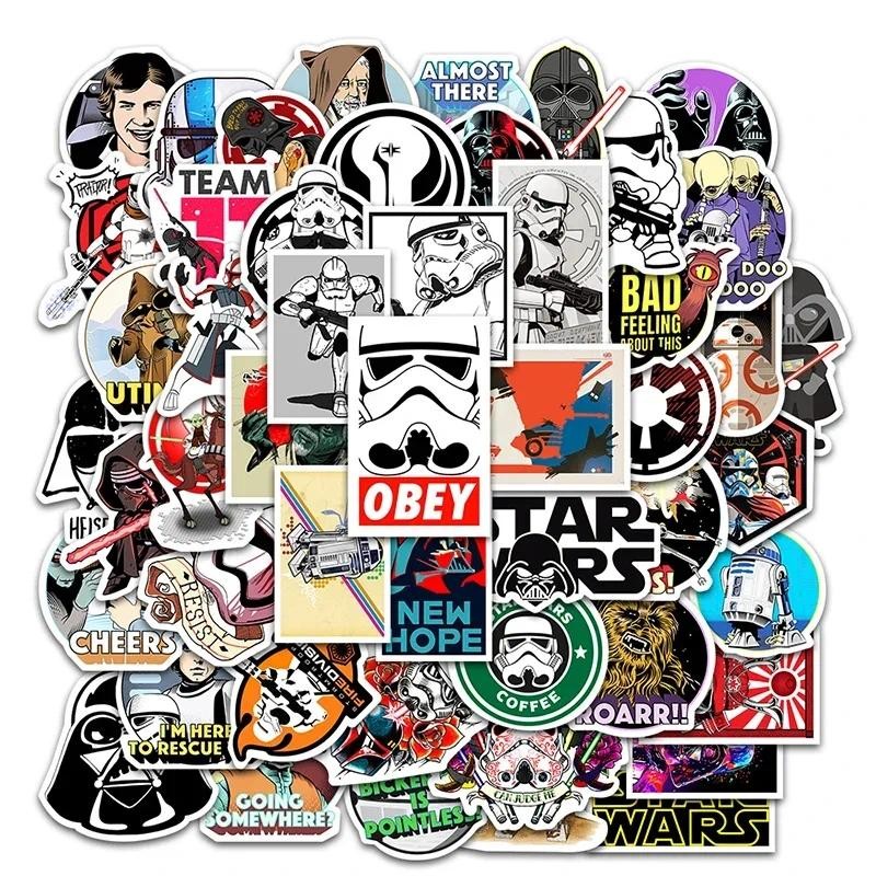 

50Pcs Star Wars Stickers Laptop Motorcycle Phone Car Cool Cartoon Vinyl Decals DIY Waterproof Disney Graffiti Sticker Kid Toy