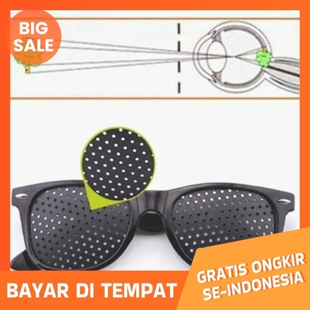 KACAMATA TERAPI ANTI MYOPIA PIN HOLE GLASSES TITIK LUBANG KACAMATA PINHOLE GLASSES MURAH ORIGINAL TE