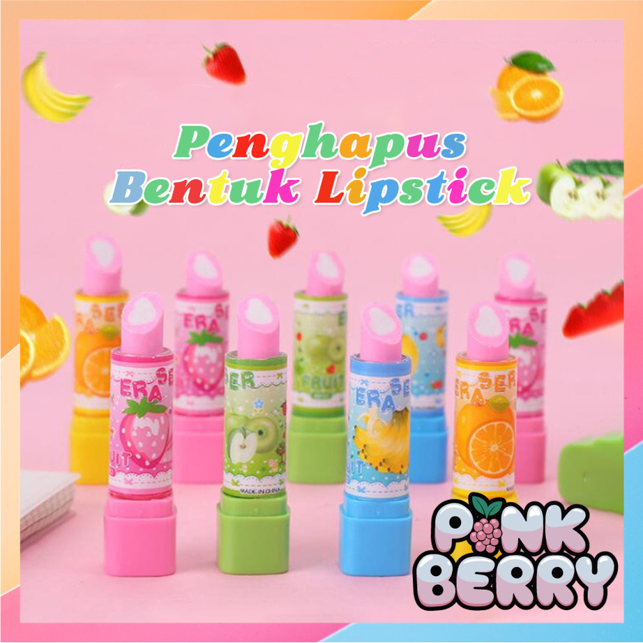 

PINK BERRY S5671 Penghapus Bentuk Lipstik Penghapus Pensil Bentuk Lipstik Warna Warni Penghapus Pensil model Lipstik Lucu