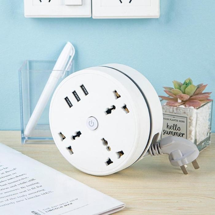 Colokan USB Aesthetic Kabel Rol USB Stop Kontak Colokan Listrik Rol Kabel USB Smart Power Strip Stek
