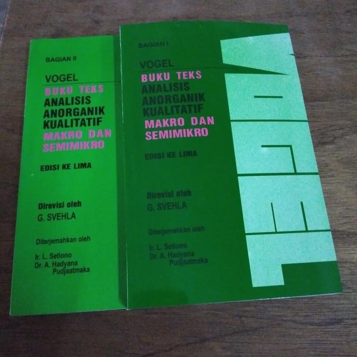 vogel buku teks analisis anorganik jilid 1 & 2