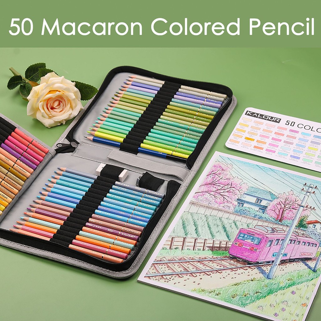 

KALOUR Colored Pencil 50Colors Premium Professional Drawing Pencil For Artists Kids Sketching Art Supplies ołówki