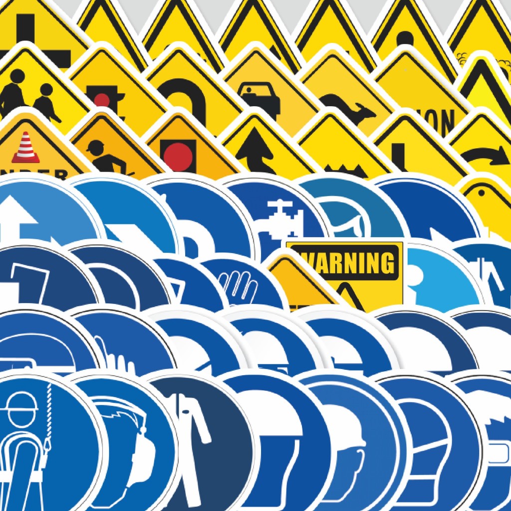 

Stiker Cutting Pack Stiker Keselamatan & Simbol Operasional 2 Isi 100Pcs Series Aesthetic Lucu Keren Untuk Koper Bahan Vynil