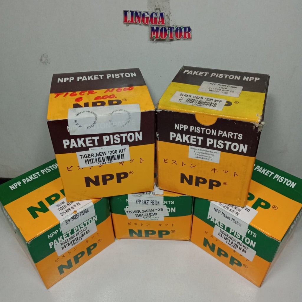 PISTON KIT atau SEHER KIT TIGER,NEW OverSize STD s/d 300 KIT NPP