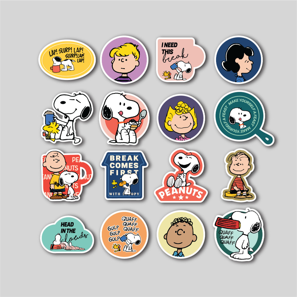 

Sticker Pack Vintage Peanuts | Sticker Tumbler | Stiker Laptop Koper Helm