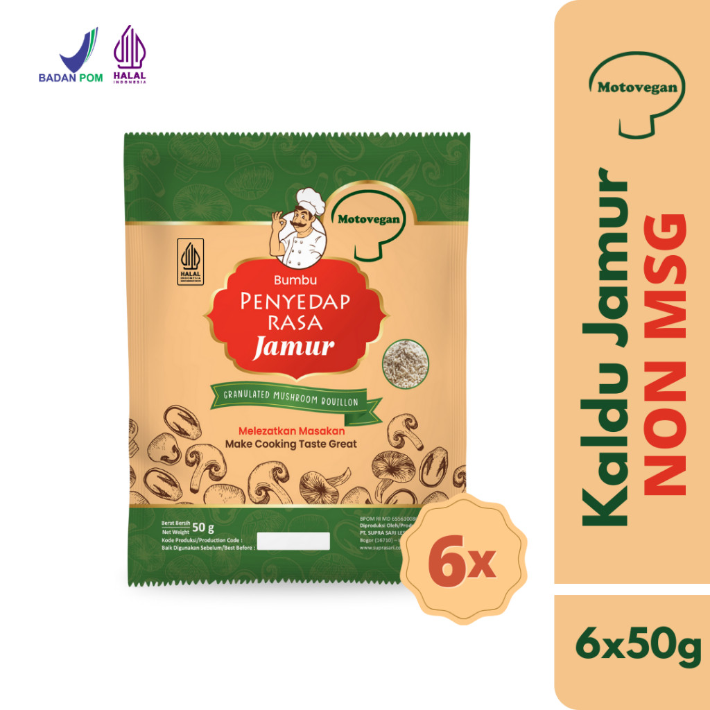 

NEW Paket Kaldu Jamur Motovegan 300g (6 Sachet @50g) PREMIUM