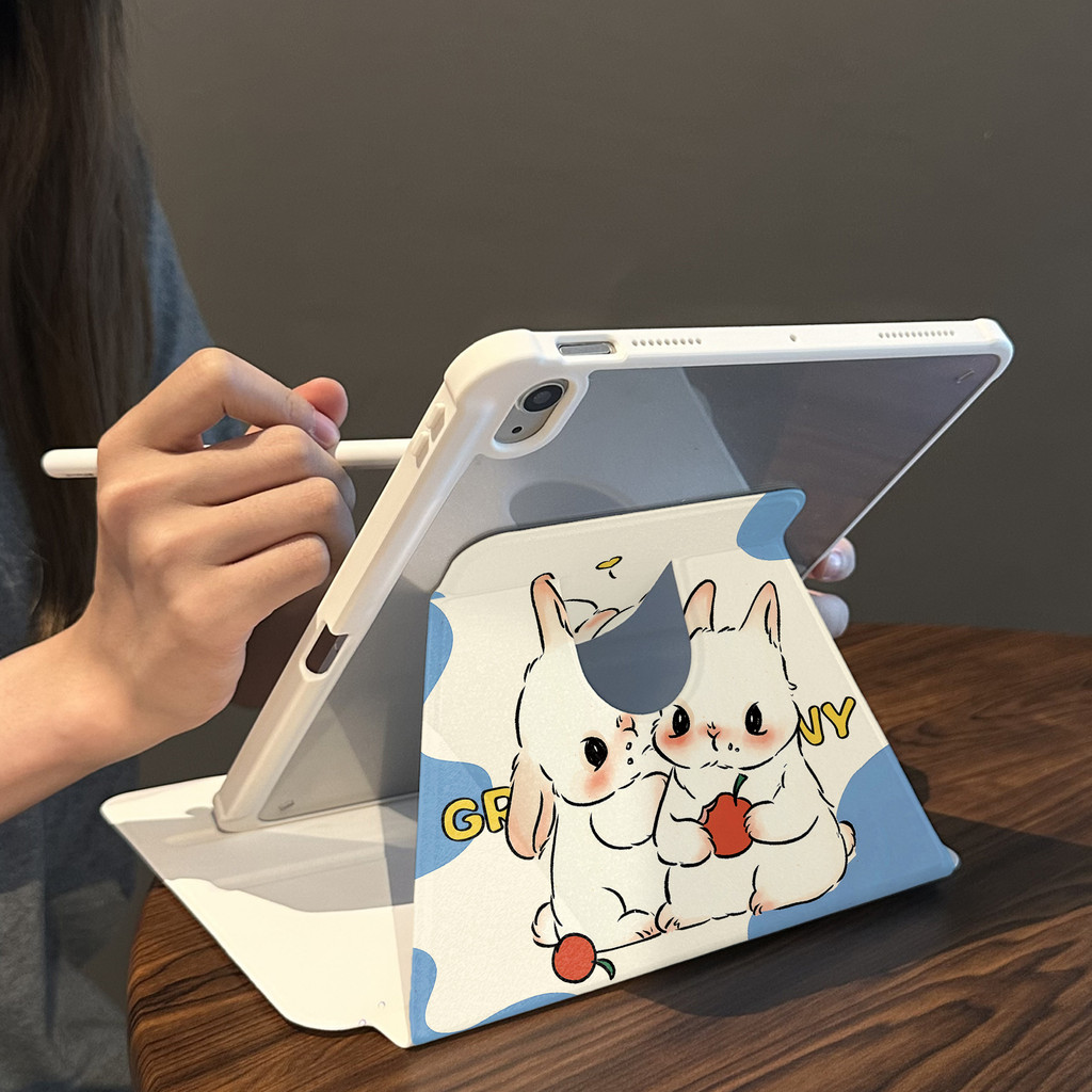 Cocok untuk ipad gen 10 tablet case pelindung lucu ipad air 5 rotasi ipad pro 11 inci 360° 10.9 inci