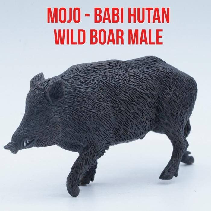 MOJO Fun Wild Boar Male Babi Hutan Jantan  Sus scrofa Mainan Binatang Miniature Hewan Animal Figurin