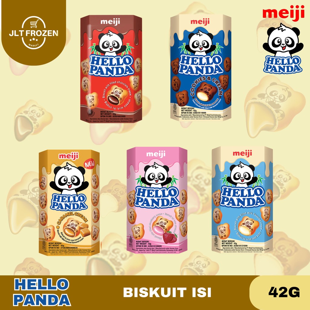 

Hello Panda 42g / Hello Panda Biskuit / Choco / Strawberry / Cookies&Cream / Milk Vanilla / Caramel / 42g / Meiji