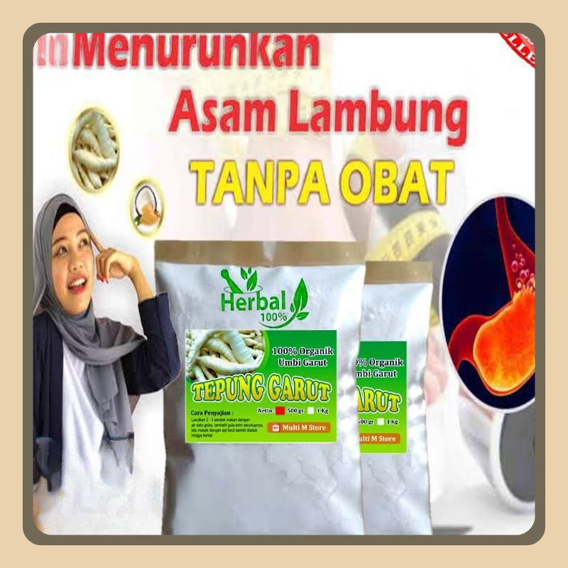 

Tepung Pati Garut Super 500 Gram | Solusii Maag Dan Asam Lambung