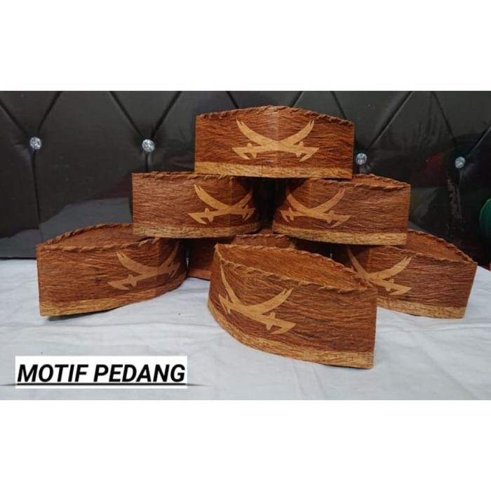 Peci habib bahar/peci kulit kayu honai / honay - pedang, 4