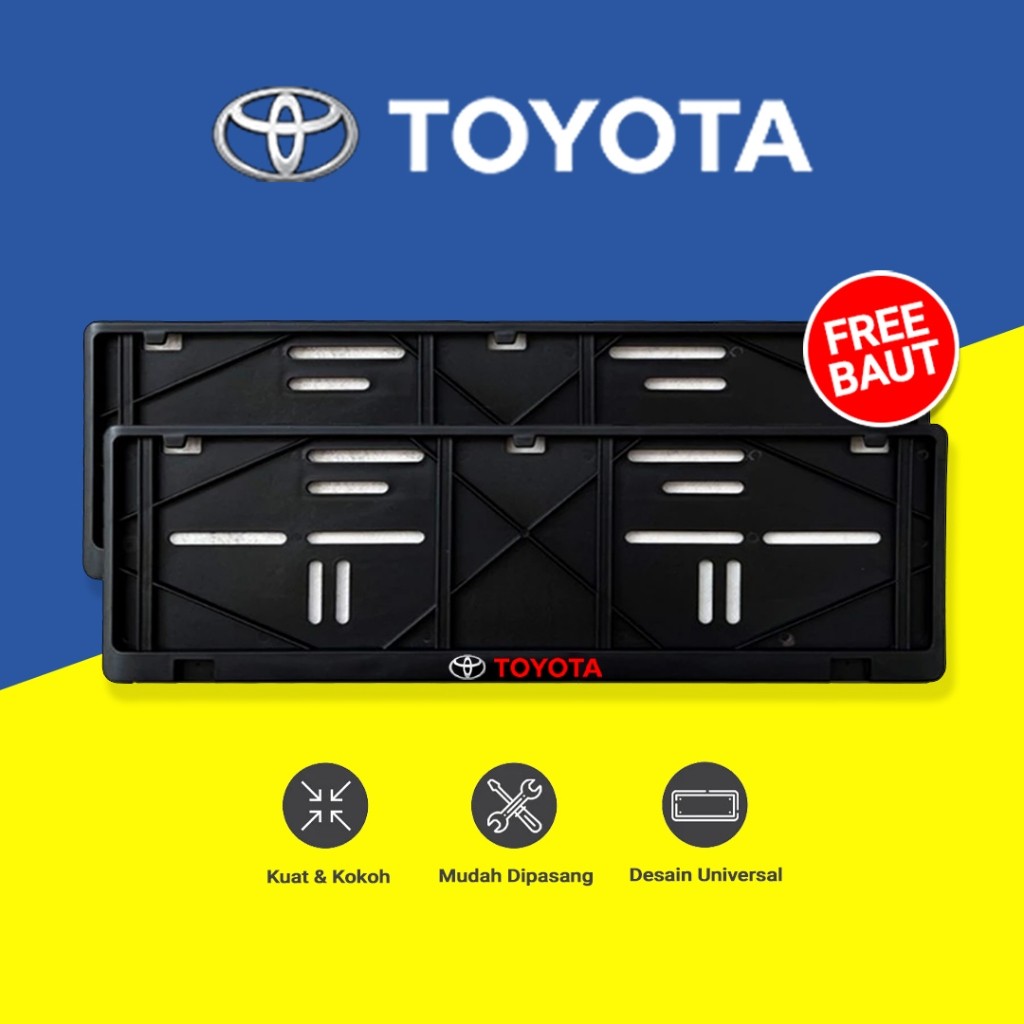 Tatakan Plat Nomor Mobil Toyota Frame Plat Nomor Tempat Dudukan Plat No Mobil Cover Plat Nomor