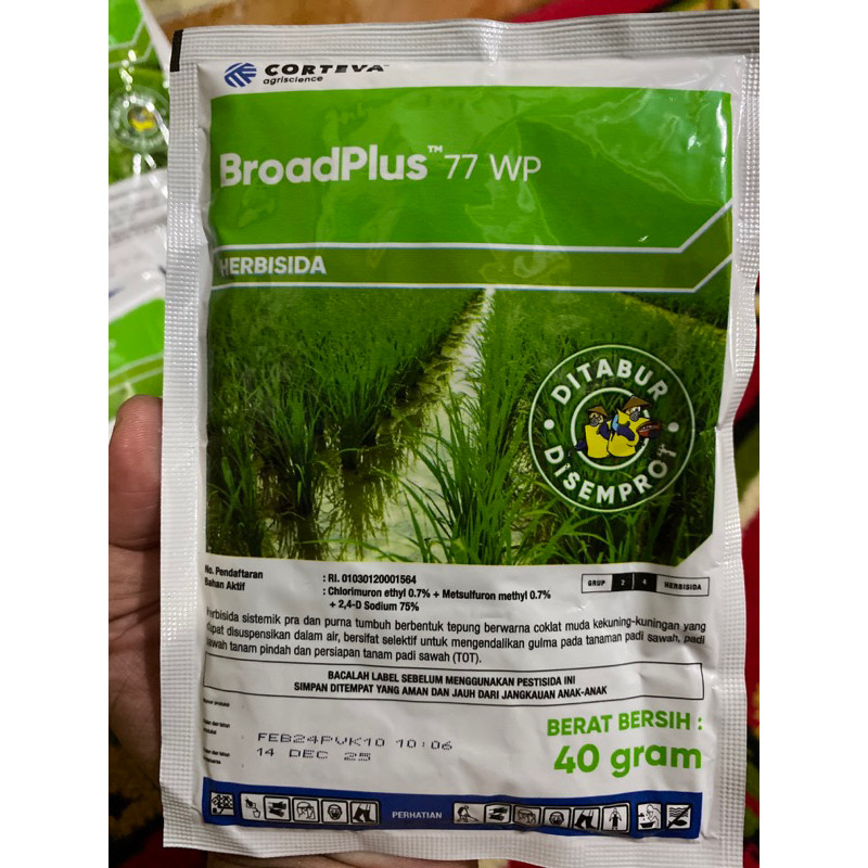 BROADPLUS 77 WP 40gr | Herbisida BROADPLUS ORIGINAL 100%