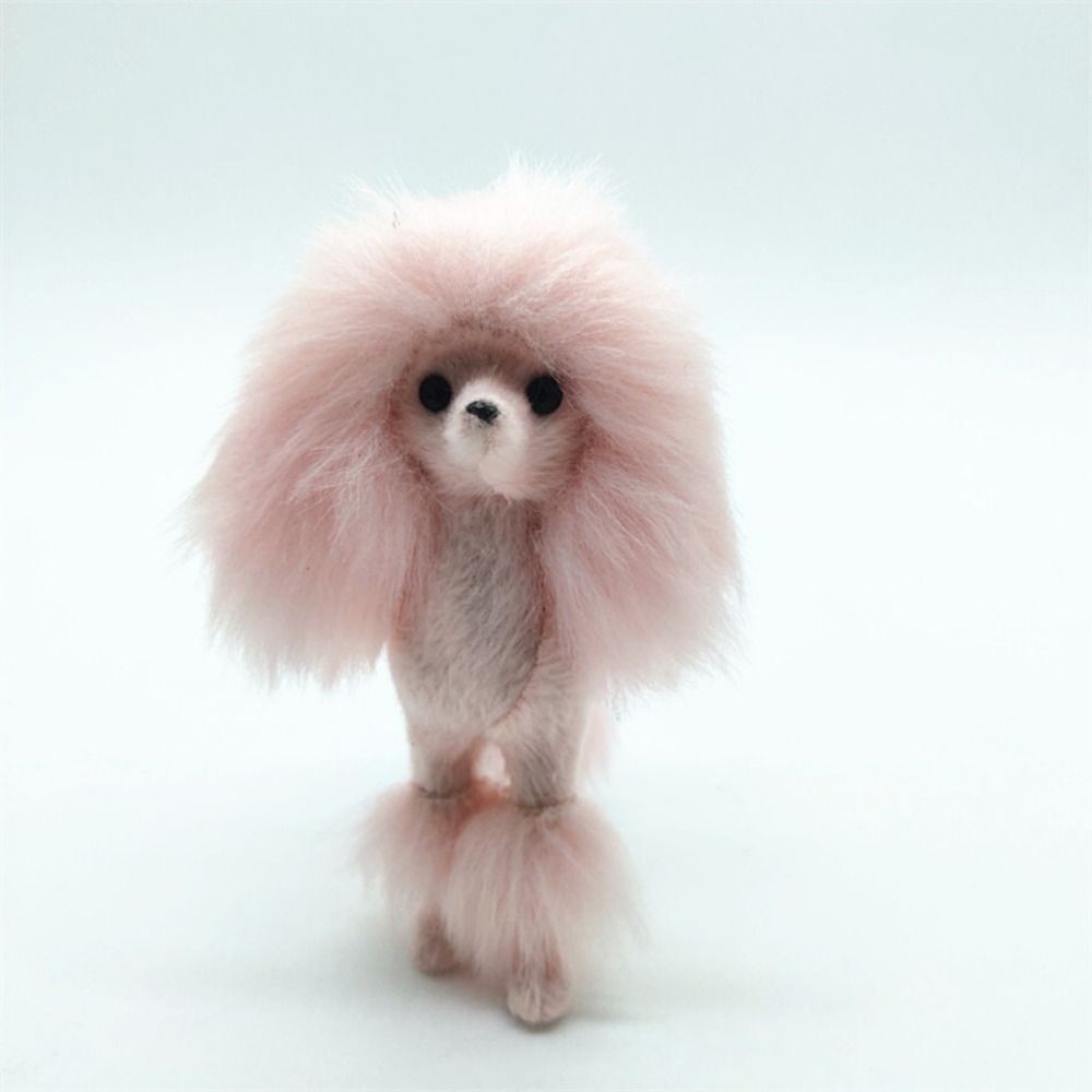

Plush Toys Home Decoration Crafts Gift Photography Props Desk Ornaments Simulation Dog Miniature Figurines Poodle Figurines