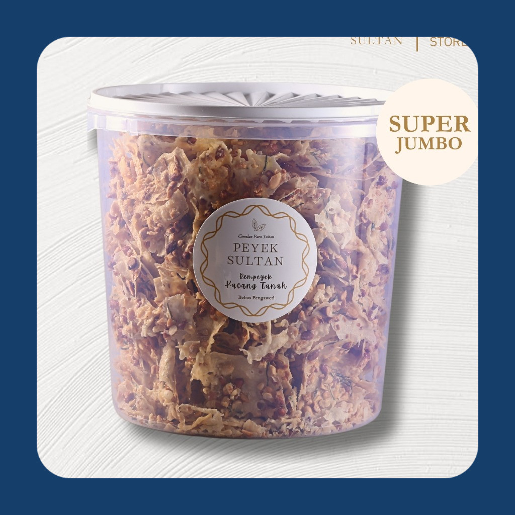 

PEYEK SULTAN - Rempeyek Semua Varian (Toples Super Jumbo) (Disarankan Same Day / Instant)