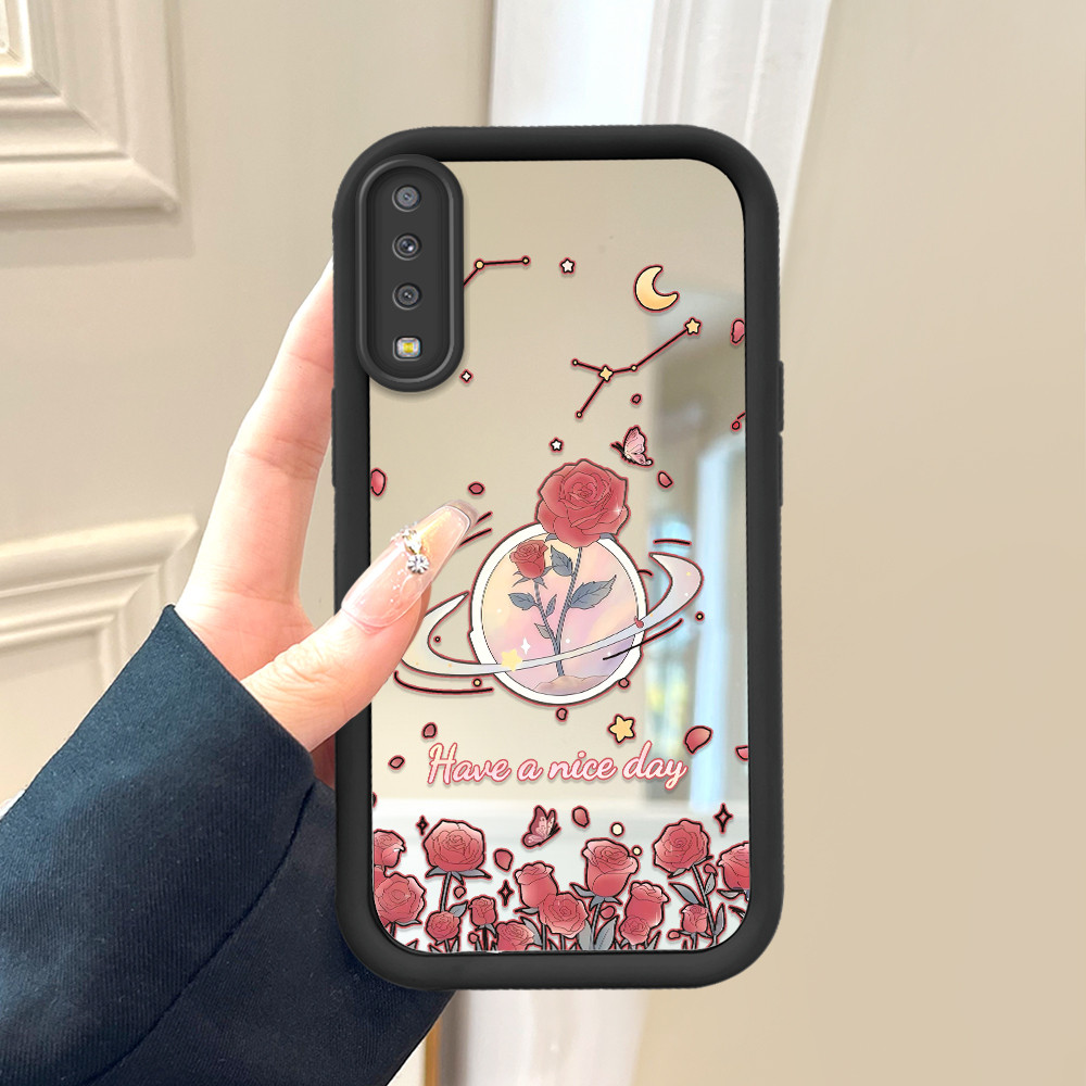 Casing Hp Untuk Compitable With Samsung A7 2018 A750 Phone Case Cesing Soft Cover Flower 8748 Mode M