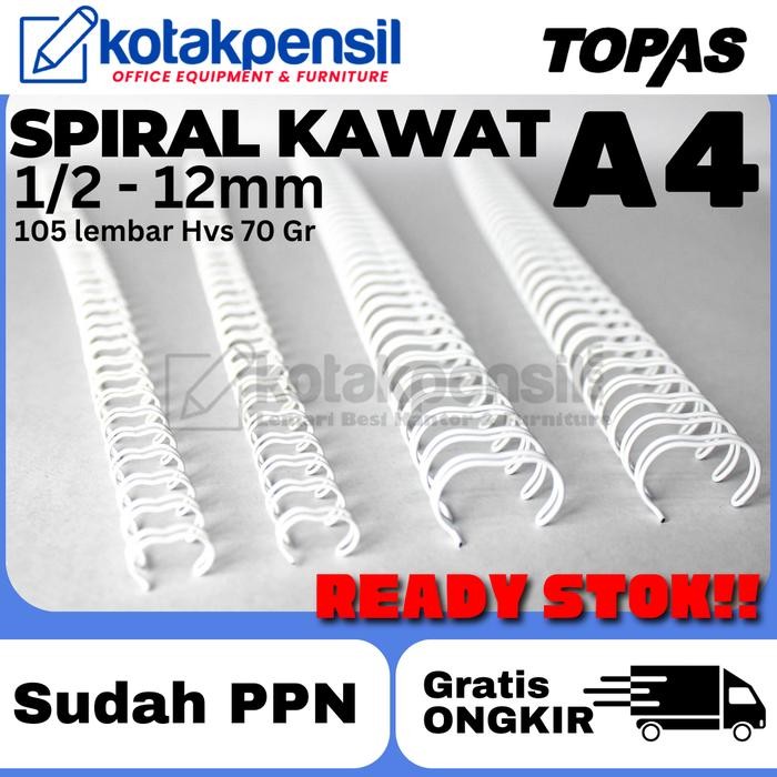 

Spiral Kawat A4-1/2 / Ring Kawat Jilid A4-1/2 Topas