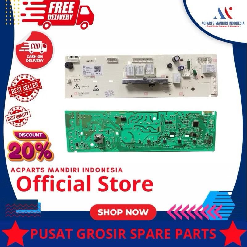 MIDEA MFG70-BS1003, Modul pcb mesin cuci midea front loading