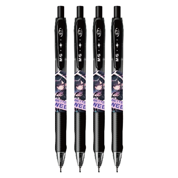 

M&G ABPK5472 Pink Fantasy Anime Ballpoint Semi Gel Cetek Retractable Pena 0.7mm