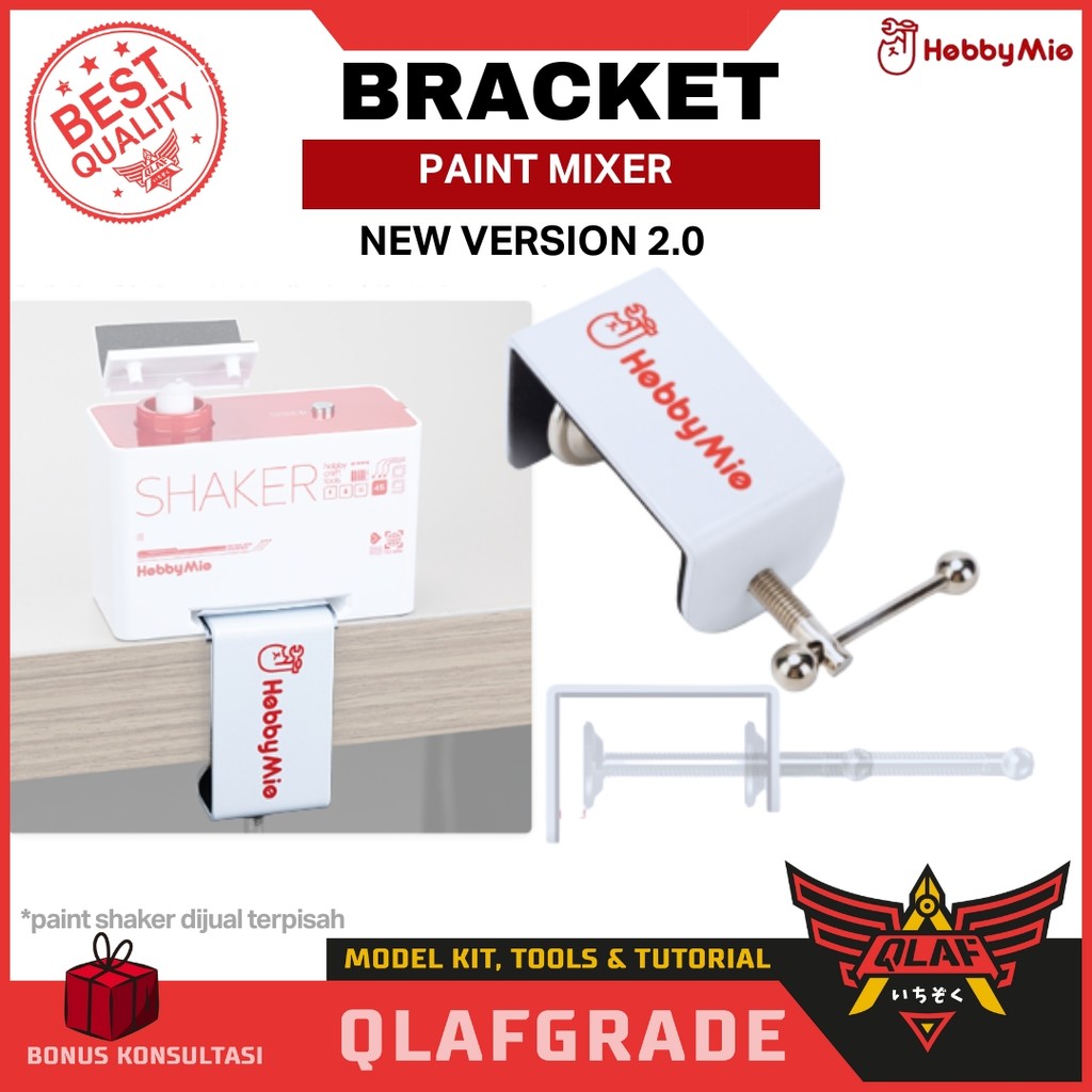Bracket Shaker Hobby mio - adjustable clamp pengaduk cat paint mixer campur cat otomatis